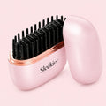 Sleekie mini straightening brush in blush pink